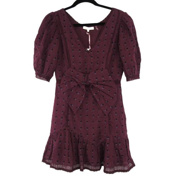 LoveShackFancy Dresses & Skirts - LoveShackFancy Women’s Lena Dress in Spice Burgundy Sz S